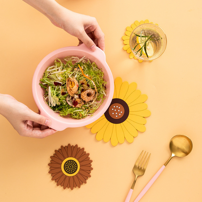 Sunflower Heat Insulation Cup Coaster Non-Slip