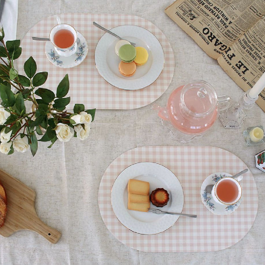 Checkered Vegan Leather Placemat