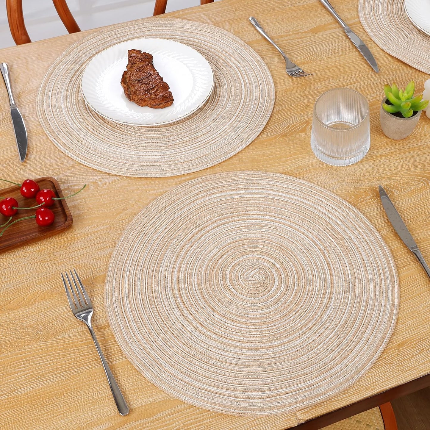 Round Braided Placemats Set