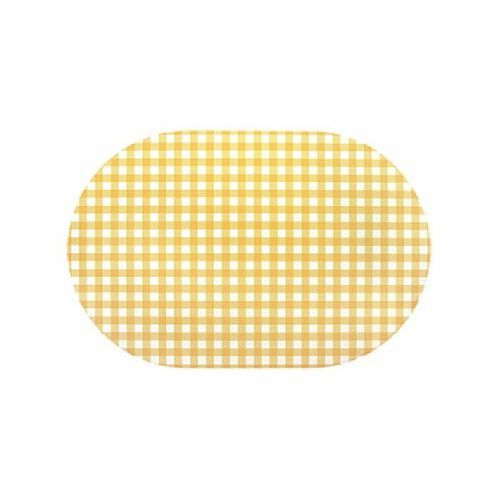 Checkered Vegan Leather Placemat