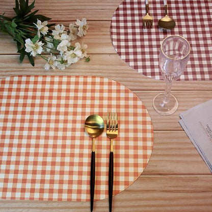 Checkered Vegan Leather Placemat
